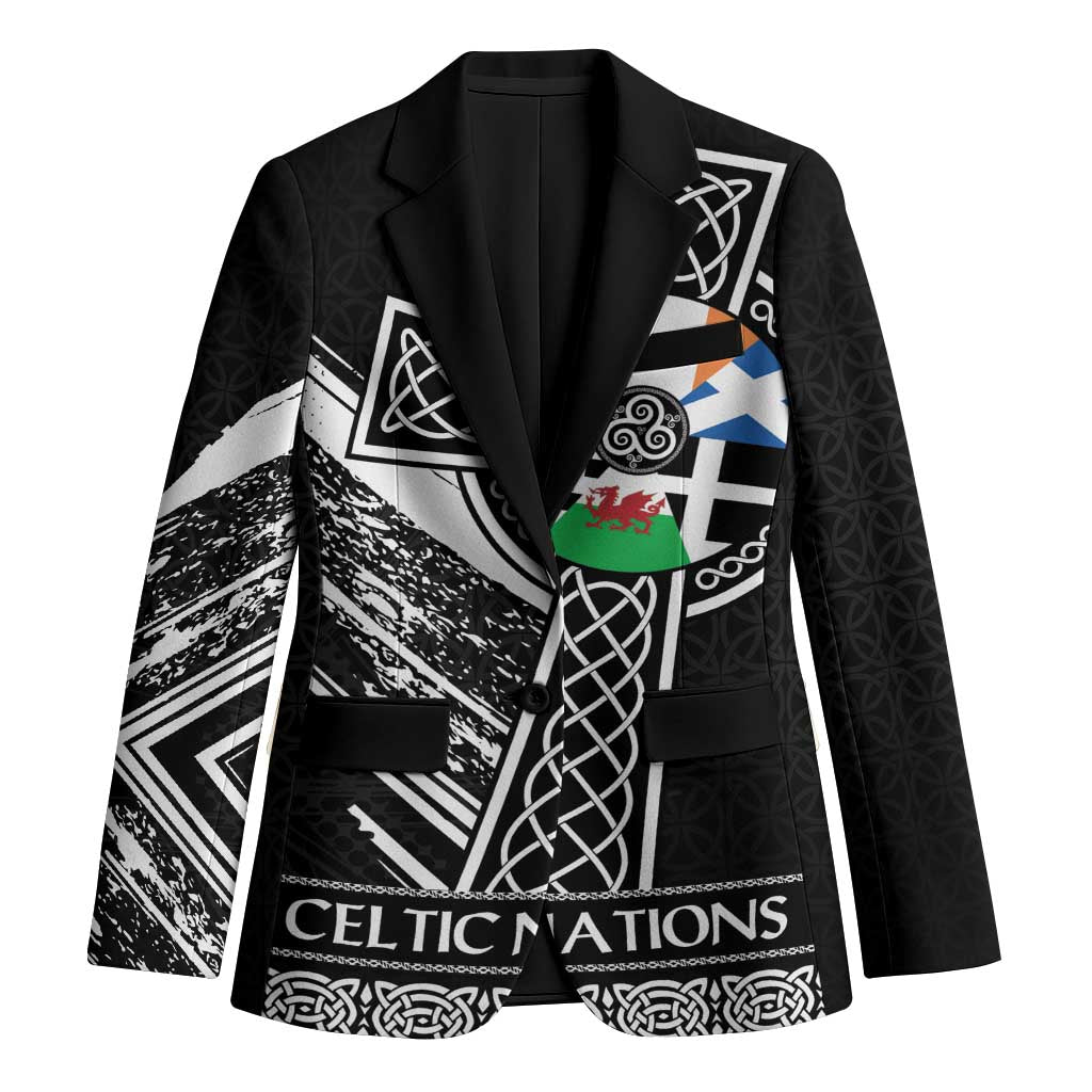 Cross Celtic Nations Blazer Six Celtic Countries Grunge Style - Wonder Print Shop