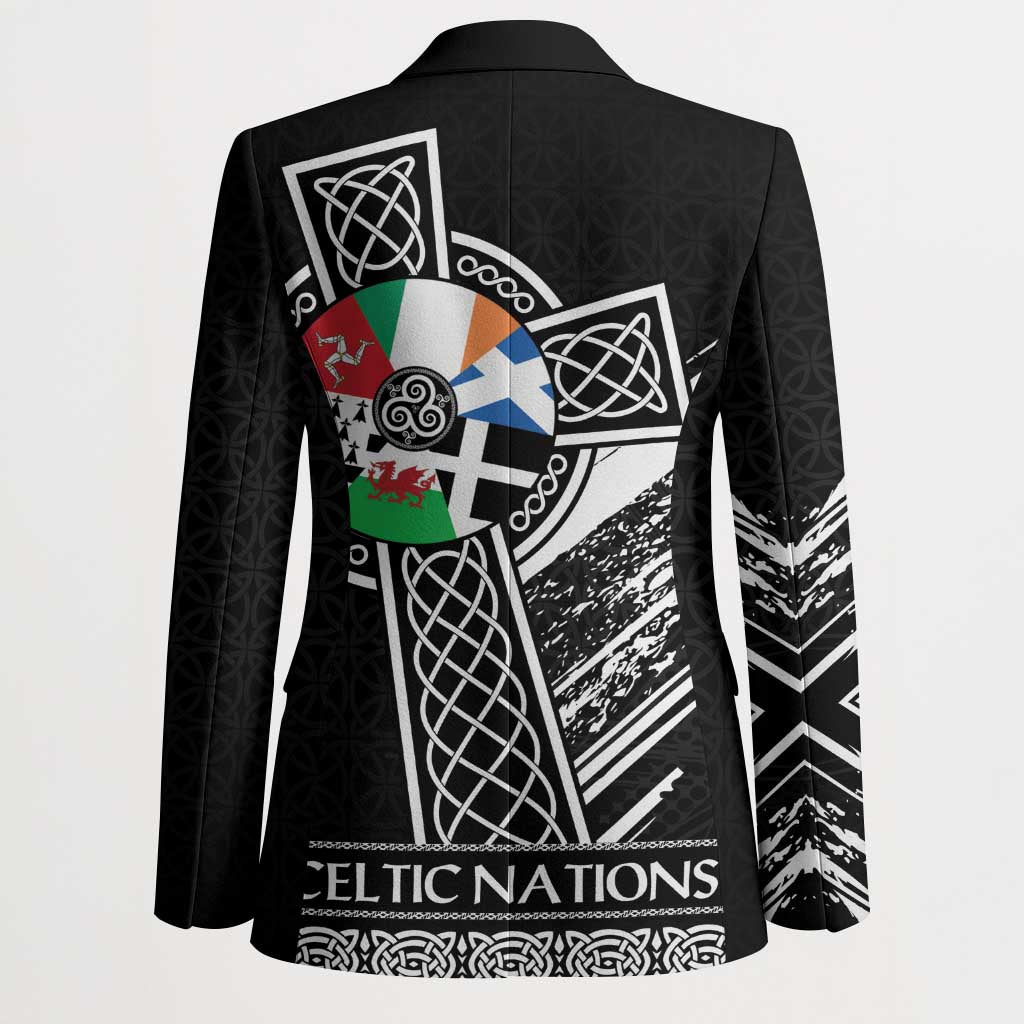 Cross Celtic Nations Blazer Six Celtic Countries Grunge Style - Wonder Print Shop