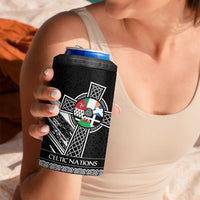 Cross Celtic Nations 4 in 1 Can Cooler Tumbler Six Celtic Countries Grunge Style - Wonder Print Shop