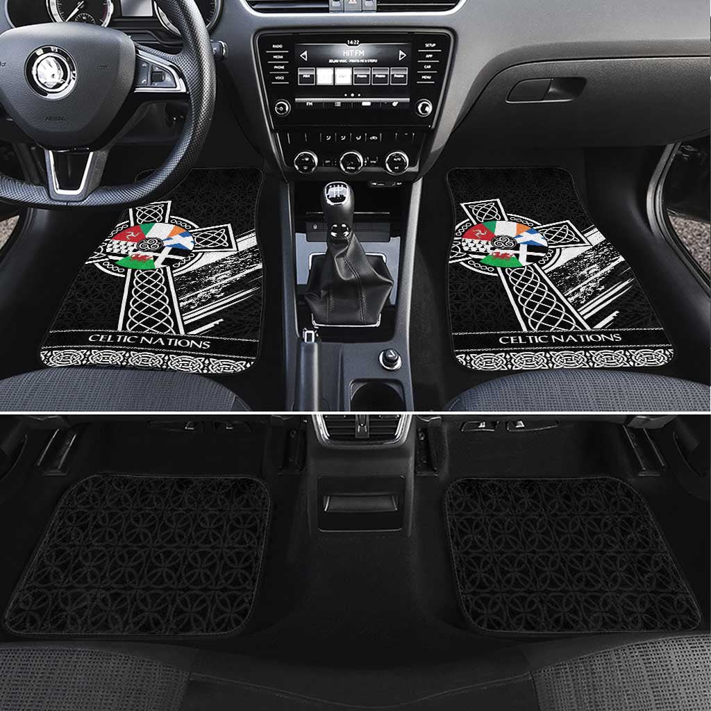 Cross Celtic Nations Car Mats Six Celtic Countries Grunge Style - Wonder Print Shop