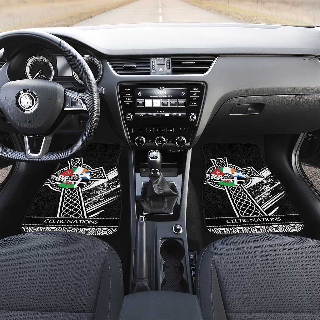 Cross Celtic Nations Car Mats Six Celtic Countries Grunge Style - Wonder Print Shop