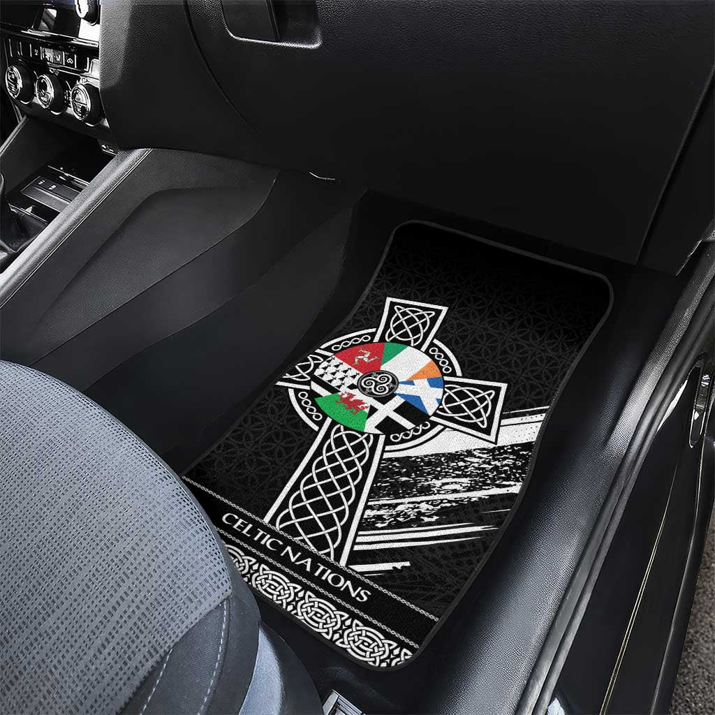 Cross Celtic Nations Car Mats Six Celtic Countries Grunge Style - Wonder Print Shop