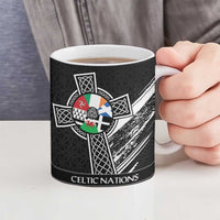 Cross Celtic Nations Ceramic Mug Six Celtic Countries Grunge Style - Wonder Print Shop