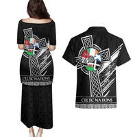 Cross Celtic Nations Couples Matching Puletasi and Hawaiian Shirt Six Celtic Countries Grunge Style - Wonder Print Shop