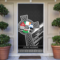 Cross Celtic Nations Door Cover Six Celtic Countries Grunge Style - Wonder Print Shop