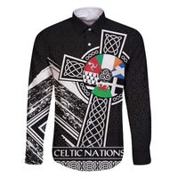 Cross Celtic Nations Family Matching Off The Shoulder Long Sleeve Dress and Hawaiian Shirt Six Celtic Countries Grunge Style - Wonder Print Shop