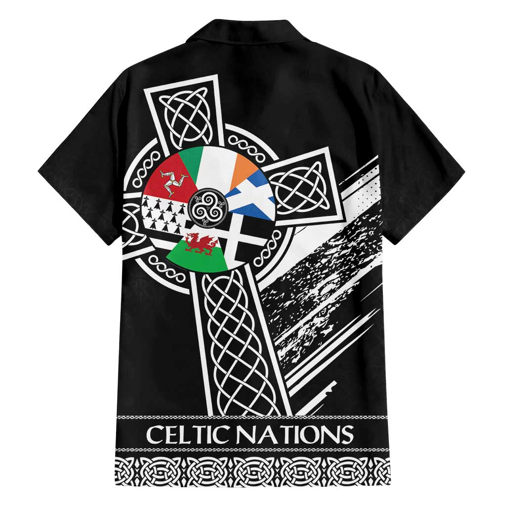 Cross Celtic Nations Family Matching Puletasi and Hawaiian Shirt Six Celtic Countries Grunge Style - Wonder Print Shop