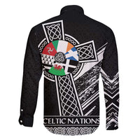 Cross Celtic Nations Family Matching Puletasi and Hawaiian Shirt Six Celtic Countries Grunge Style - Wonder Print Shop