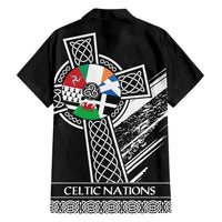 Cross Celtic Nations Family Matching Short Sleeve Bodycon Dress and Hawaiian Shirt Six Celtic Countries Grunge Style - Wonder Print Shop