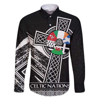 Cross Celtic Nations Family Matching Summer Maxi Dress and Hawaiian Shirt Six Celtic Countries Grunge Style - Wonder Print Shop