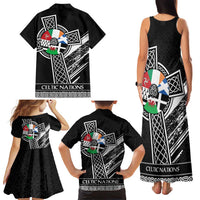 Cross Celtic Nations Family Matching Tank Maxi Dress and Hawaiian Shirt Six Celtic Countries Grunge Style - Wonder Print Shop