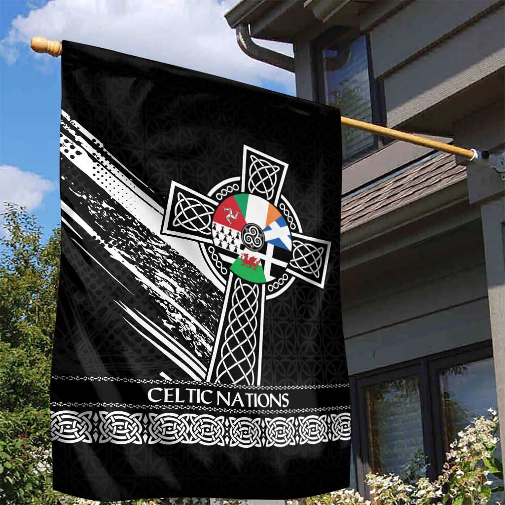 Cross Celtic Nations Garden Flag Six Celtic Countries Grunge Style - Wonder Print Shop
