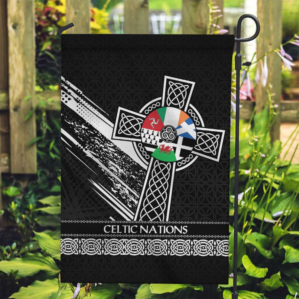 Cross Celtic Nations Garden Flag Six Celtic Countries Grunge Style - Wonder Print Shop