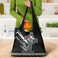 Cross Celtic Nations Grocery Bag Six Celtic Countries Grunge Style - Wonder Print Shop
