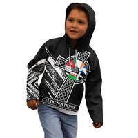 Cross Celtic Nations Kid Hoodie Six Celtic Countries Grunge Style - Wonder Print Shop