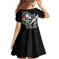 Cross Celtic Nations Kid Short Sleeve Dress Six Celtic Countries Grunge Style - Wonder Print Shop