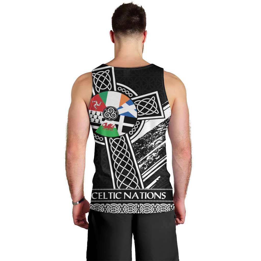 Cross Celtic Nations Men Tank Top Six Celtic Countries Grunge Style - Wonder Print Shop