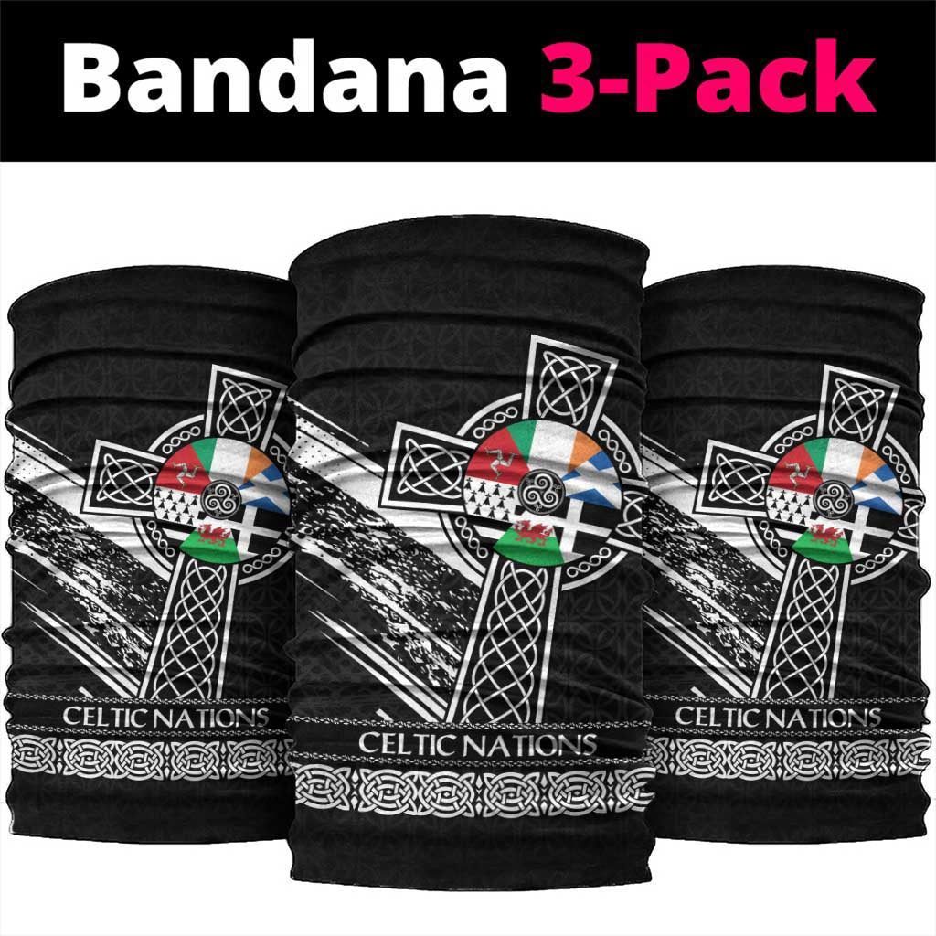 Cross Celtic Nations Neck Gaiter Six Celtic Countries Grunge Style - Wonder Print Shop
