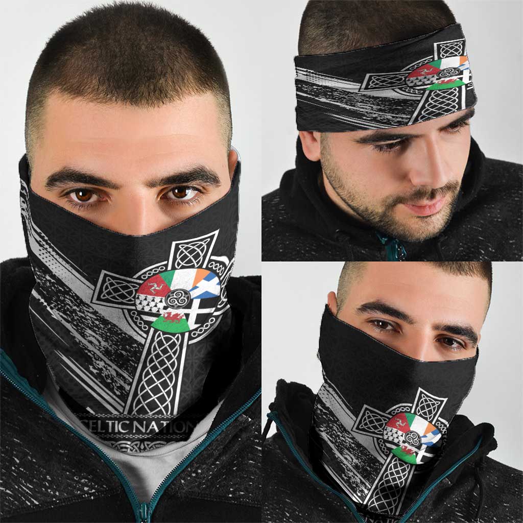 Cross Celtic Nations Neck Gaiter Six Celtic Countries Grunge Style - Wonder Print Shop