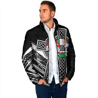 Cross Celtic Nations Padded Jacket Six Celtic Countries Grunge Style - Wonder Print Shop