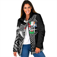 Cross Celtic Nations Padded Jacket Six Celtic Countries Grunge Style - Wonder Print Shop