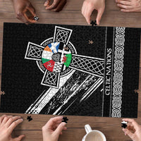 Cross Celtic Nations Puzzle Six Celtic Countries Grunge Style - Wonder Print Shop