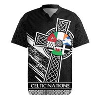 Cross Celtic Nations Rugby Jersey Six Celtic Countries Grunge Style - Wonder Print Shop