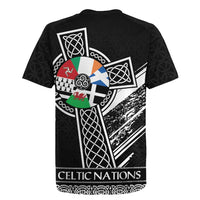 Cross Celtic Nations Rugby Jersey Six Celtic Countries Grunge Style - Wonder Print Shop
