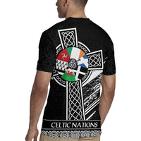 Cross Celtic Nations Rugby Jersey Six Celtic Countries Grunge Style - Wonder Print Shop