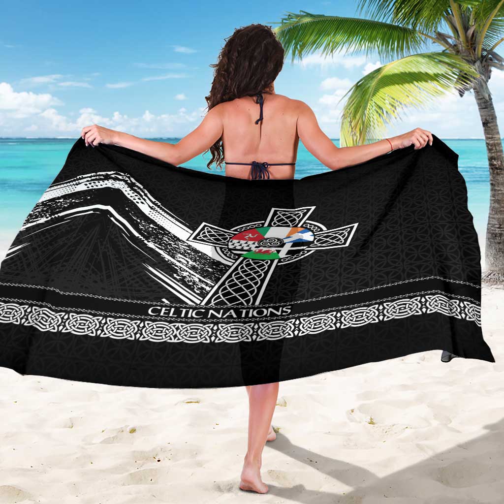Cross Celtic Nations Sarong Six Celtic Countries Grunge Style - Wonder Print Shop