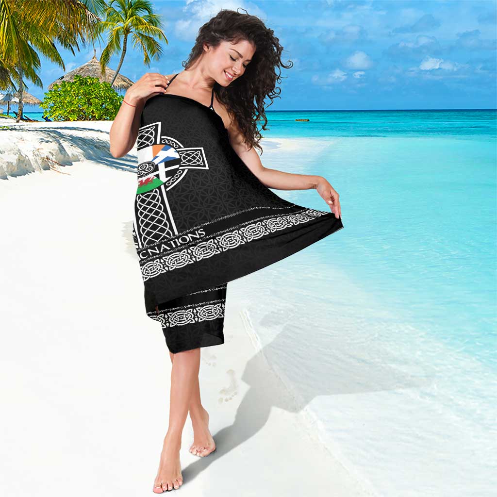Cross Celtic Nations Sarong Six Celtic Countries Grunge Style - Wonder Print Shop