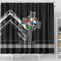 Cross Celtic Nations Shower Curtain Six Celtic Countries Grunge Style - Wonder Print Shop