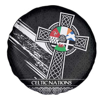Cross Celtic Nations Spare Tire Cover Six Celtic Countries Grunge Style - Wonder Print Shop