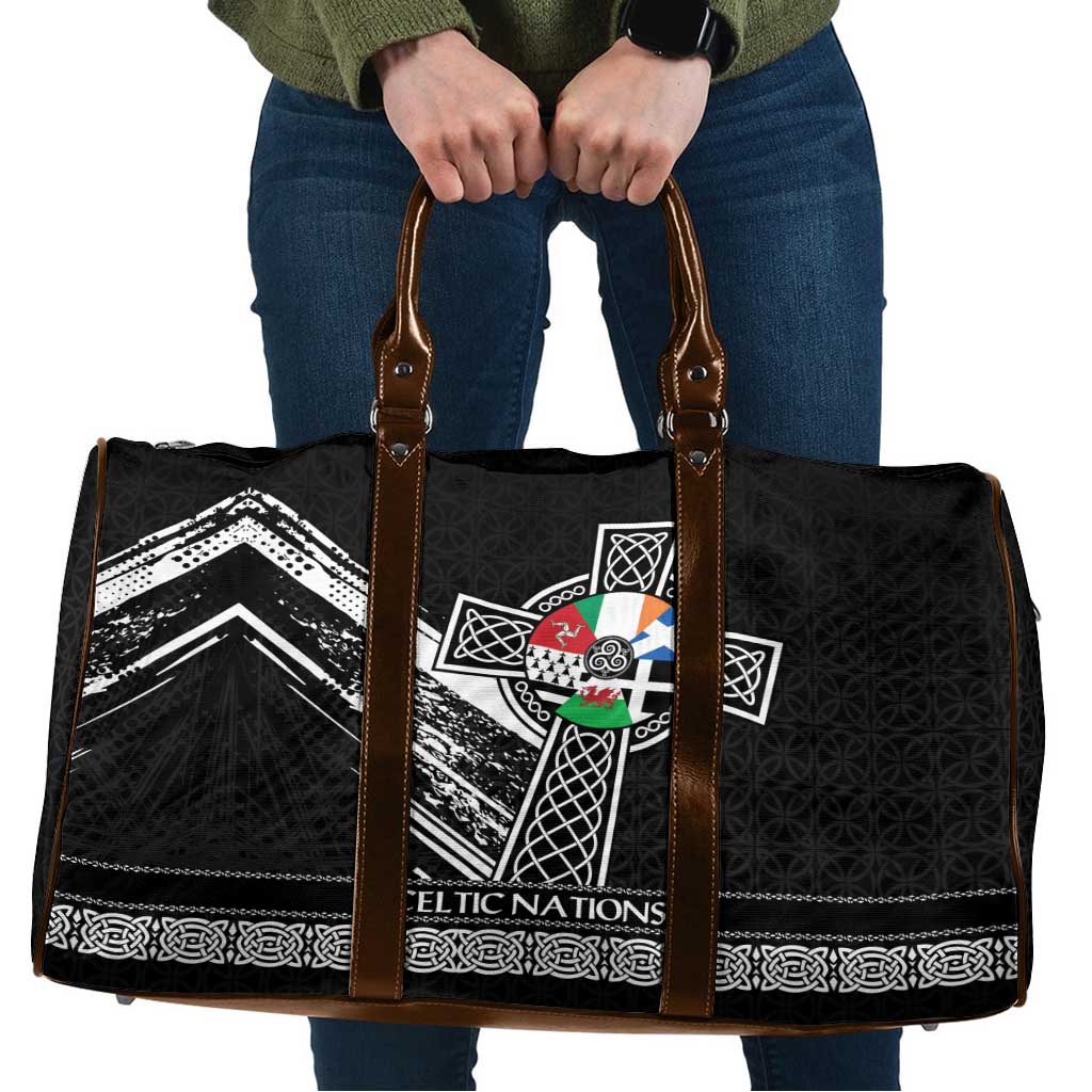 Cross Celtic Nations Travel Bag Six Celtic Countries Grunge Style - Wonder Print Shop