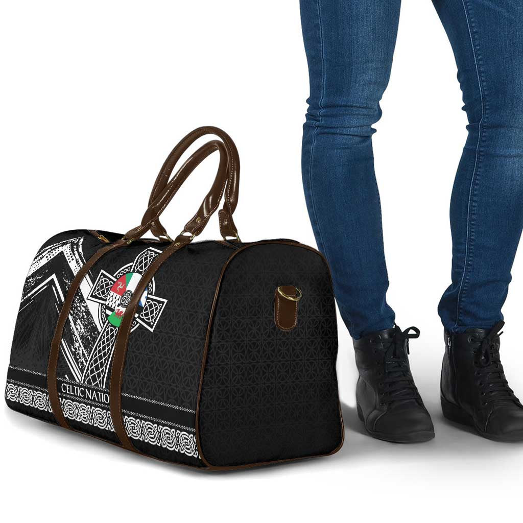 Cross Celtic Nations Travel Bag Six Celtic Countries Grunge Style - Wonder Print Shop