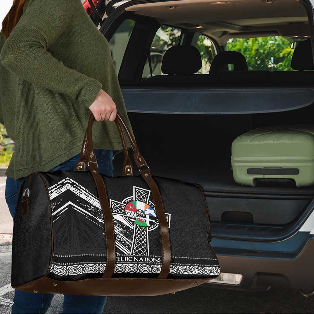 Cross Celtic Nations Travel Bag Six Celtic Countries Grunge Style - Wonder Print Shop