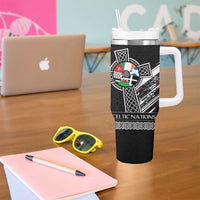 Cross Celtic Nations Tumbler With Handle Six Celtic Countries Grunge Style - Wonder Print Shop