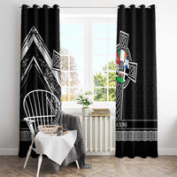 Cross Celtic Nations Window Curtain Six Celtic Countries Grunge Style - Wonder Print Shop