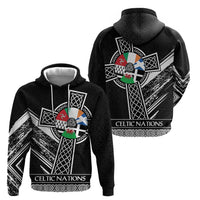 Cross Celtic Nations Zip Hoodie Six Celtic Countries Grunge Style - Wonder Print Shop