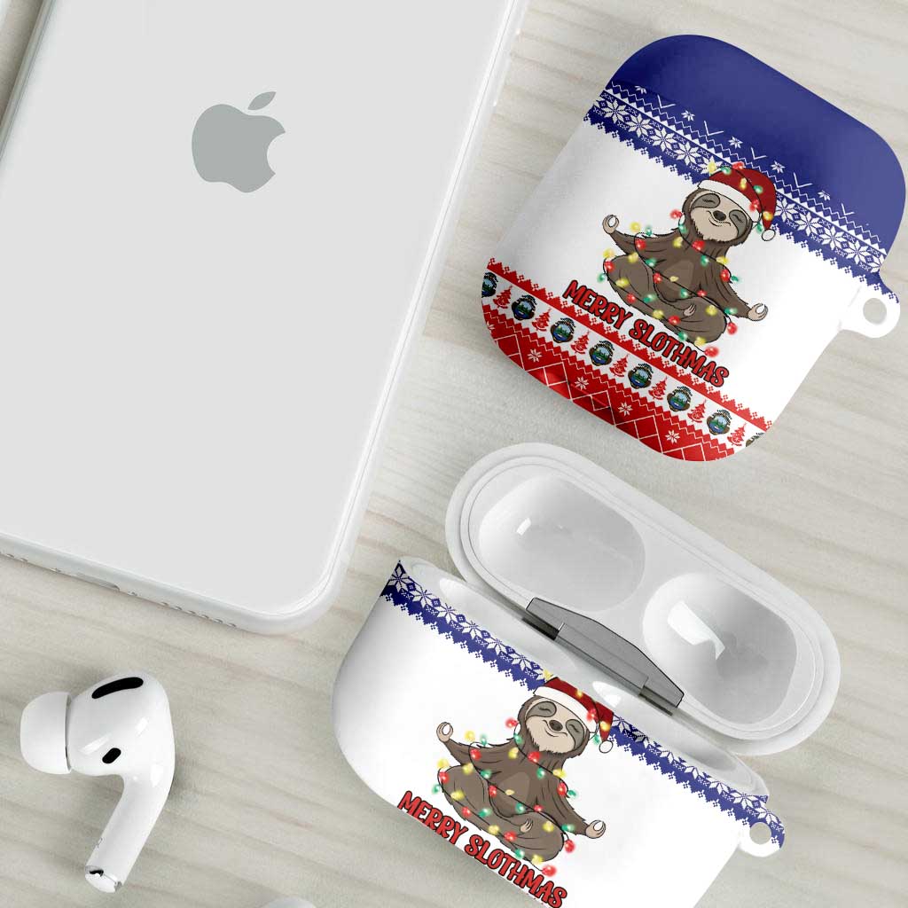 Costa Rica Christmas AirPods Case Merry Slothmas - Wonder Print Shop
