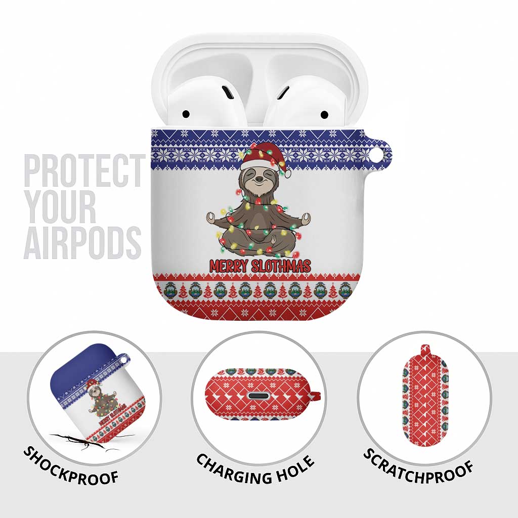 Costa Rica Christmas AirPods Case Merry Slothmas - Wonder Print Shop