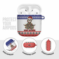 Costa Rica Christmas AirPods Case Merry Slothmas - Wonder Print Shop