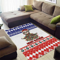 Costa Rica Christmas Area Rug Merry Slothmas - Wonder Print Shop