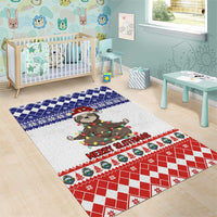Costa Rica Christmas Area Rug Merry Slothmas - Wonder Print Shop