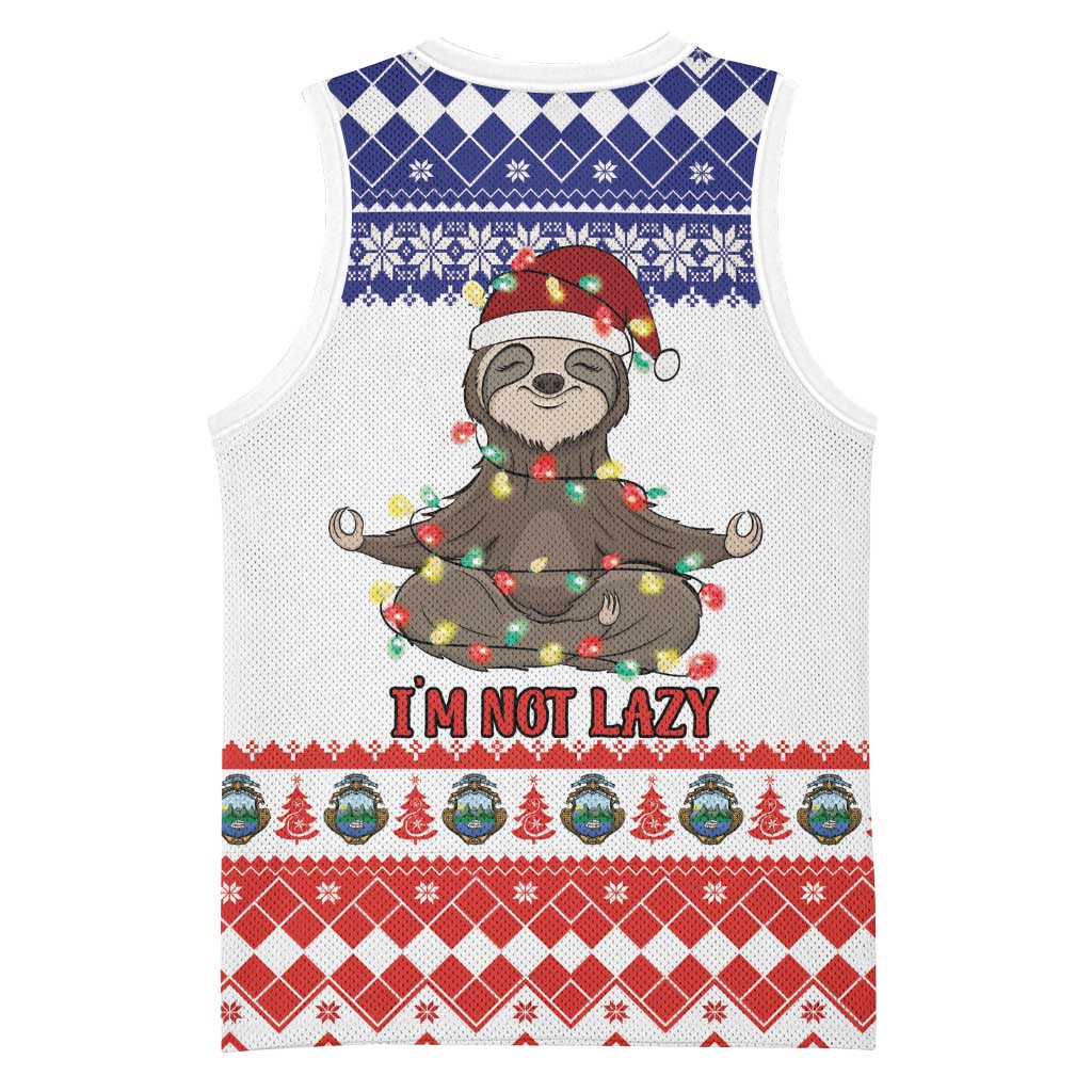 Costa Rica Christmas Basketball Jersey Merry Slothmas - Wonder Print Shop