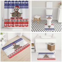 Costa Rica Christmas Bathroom Set Merry Slothmas - Wonder Print Shop