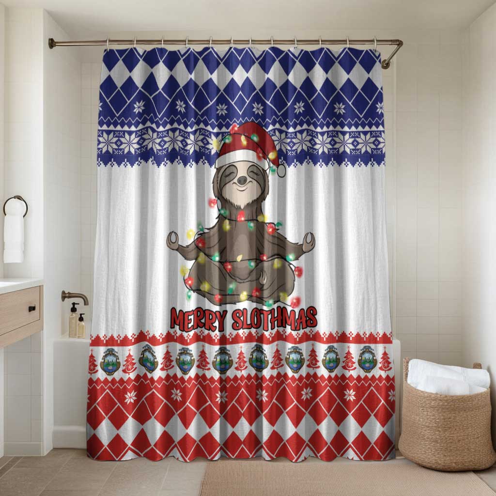 Costa Rica Christmas Bathroom Set Merry Slothmas - Wonder Print Shop
