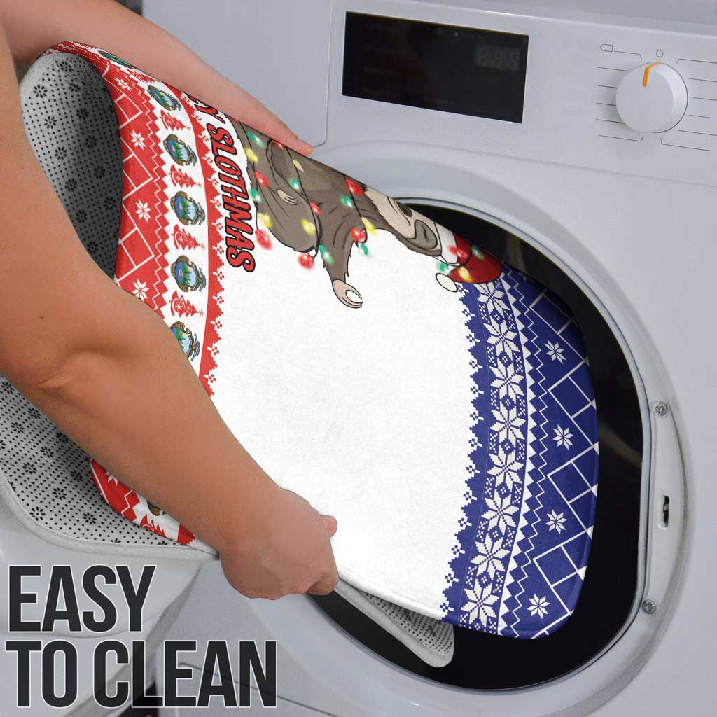 Costa Rica Christmas Bathroom Set Merry Slothmas - Wonder Print Shop