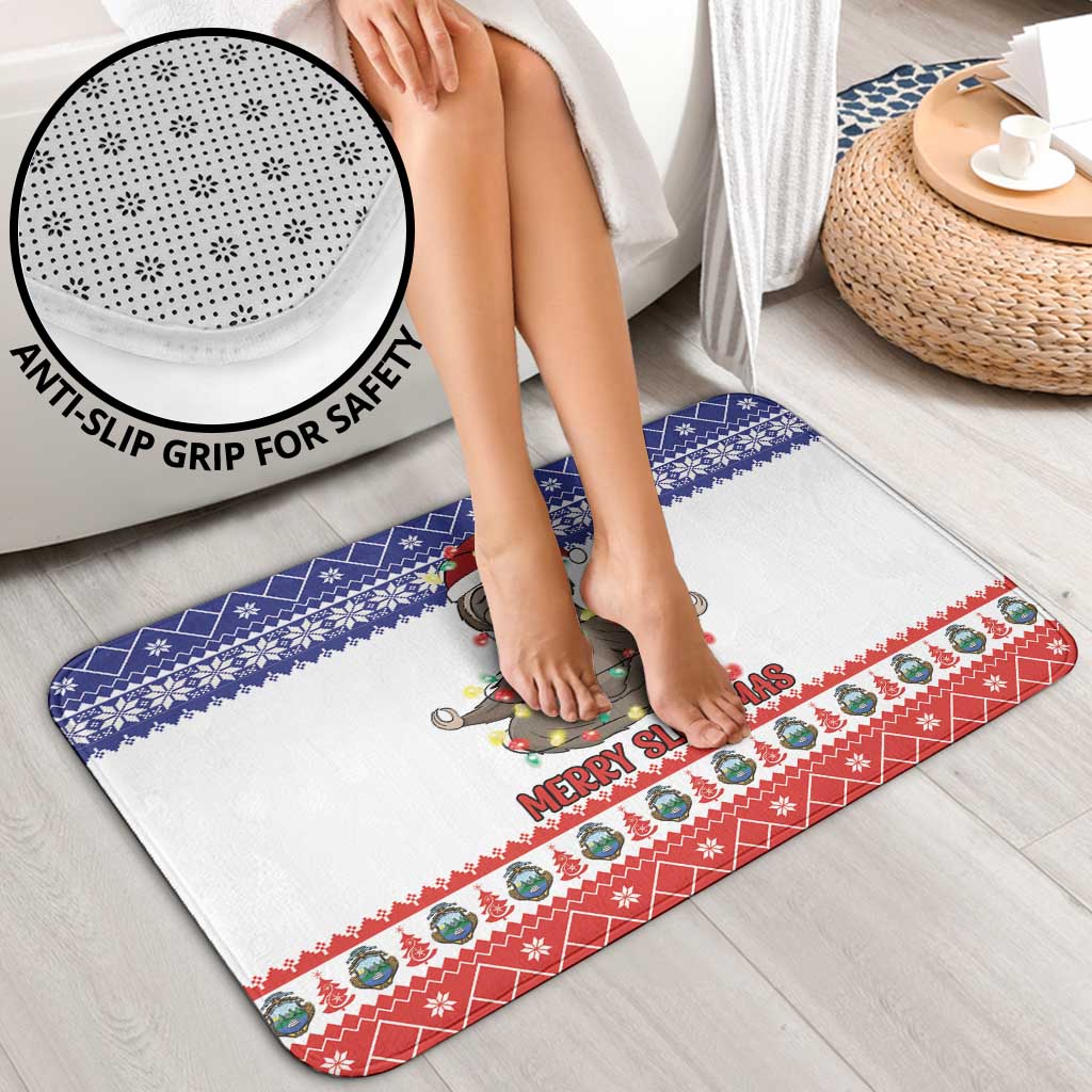 Costa Rica Christmas Bathroom Set Merry Slothmas - Wonder Print Shop
