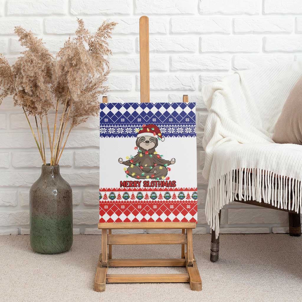 Costa Rica Christmas Canvas Wall Art Merry Slothmas - Wonder Print Shop